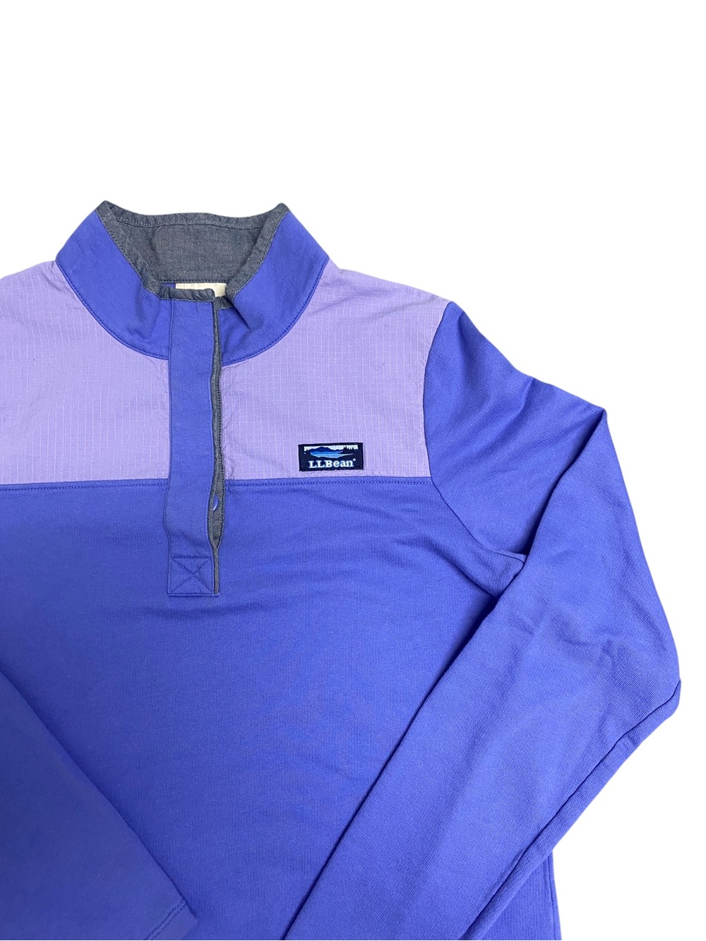 Vintage‎ LL Bean Quarter Snap Pullover Blue Purple